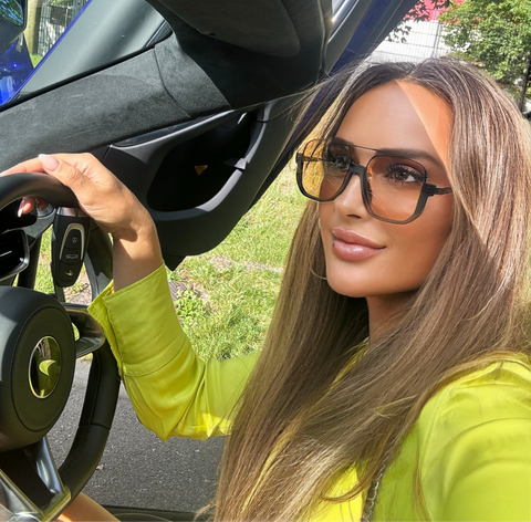 Sonnenbrille mit großen Gläsern – Perfekt füt Tag & Abend