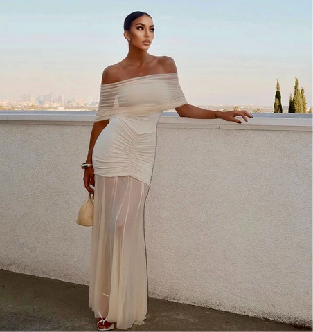 Mesh Off Shoulder Female