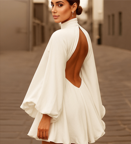 Fledermaus Ärmeln mit tiefen Rücken