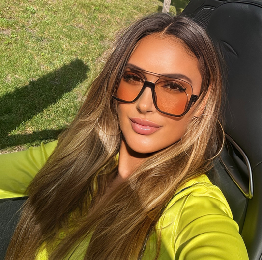 Sonnenbrille mit großen Gläsern – Perfekt füt Tag & Abend