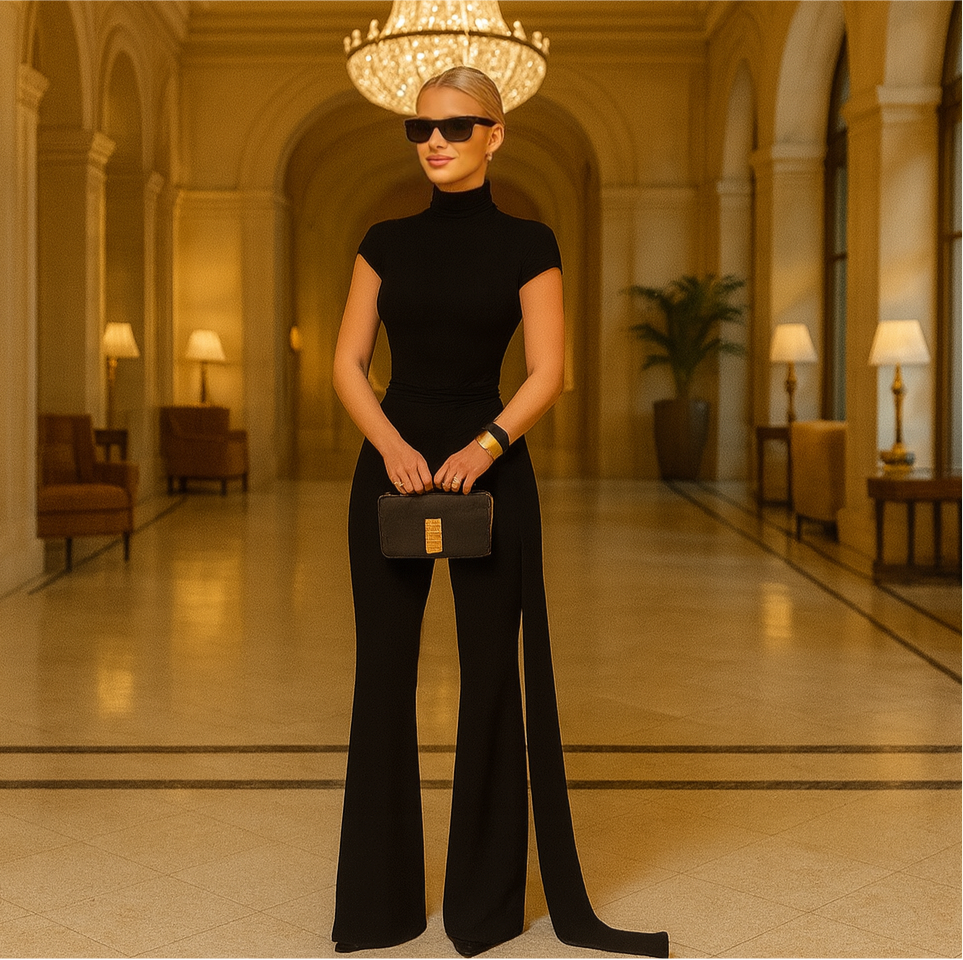 Overall Kurzarm mit hohen Kragen