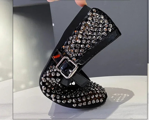 Strass Fishnet Ballerinas Mesh Mary Jane