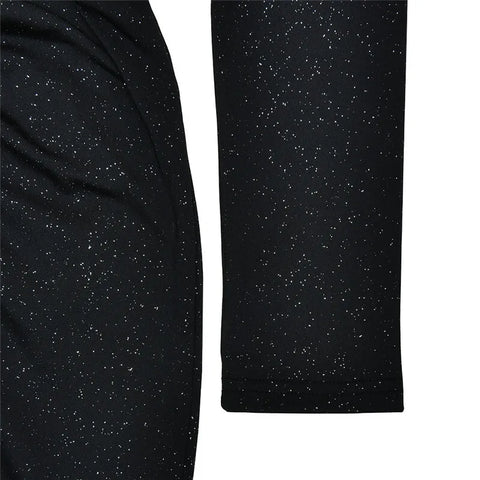 Glitzer Kleid mit Tiefem V-ausschnitt