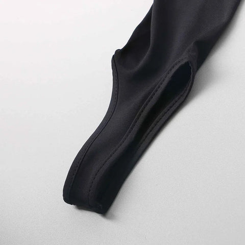 Glänzende Leggings Hosen mit Zähentrenner