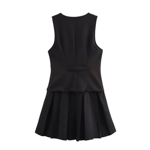 Office Plissee Westen Kleid