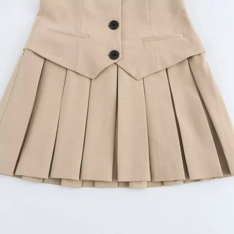 Office Plissee Westen Kleid