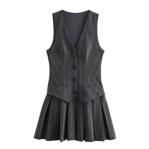 Office Plissee Westen Kleid